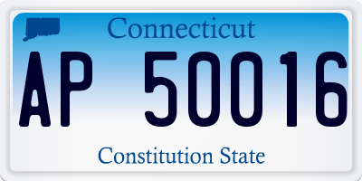 CT license plate AP50016