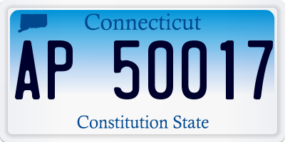 CT license plate AP50017