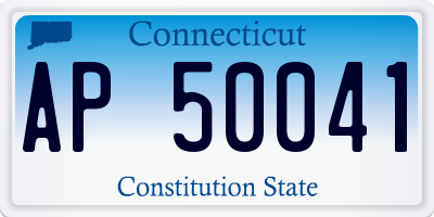 CT license plate AP50041