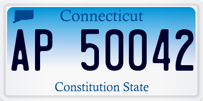 CT license plate AP50042