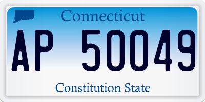 CT license plate AP50049