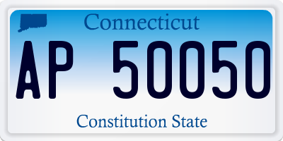 CT license plate AP50050
