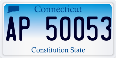 CT license plate AP50053