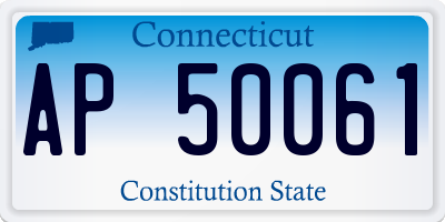 CT license plate AP50061