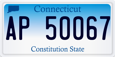 CT license plate AP50067