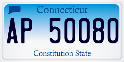 CT license plate AP50080
