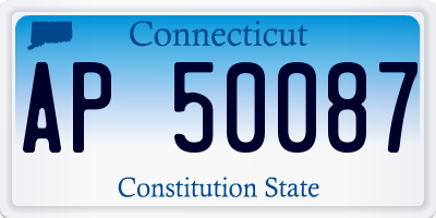 CT license plate AP50087