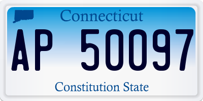 CT license plate AP50097