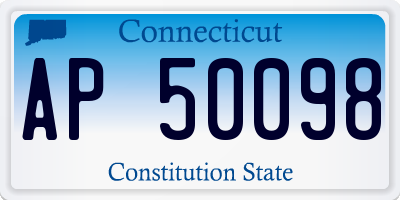CT license plate AP50098