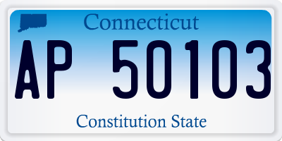 CT license plate AP50103