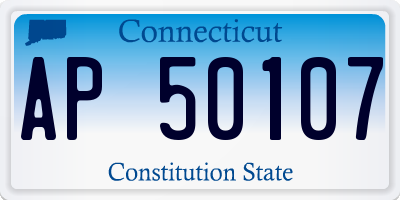 CT license plate AP50107