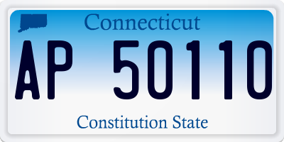 CT license plate AP50110