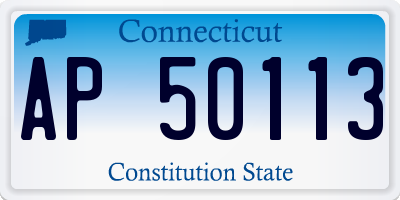 CT license plate AP50113