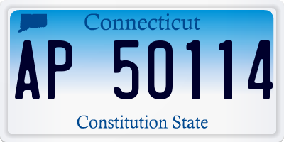 CT license plate AP50114
