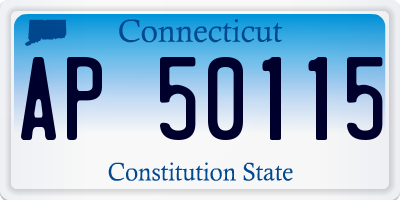 CT license plate AP50115