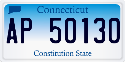 CT license plate AP50130