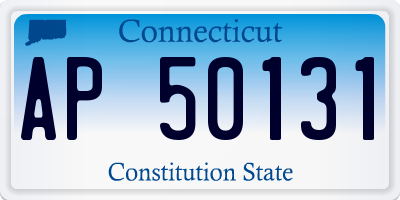 CT license plate AP50131