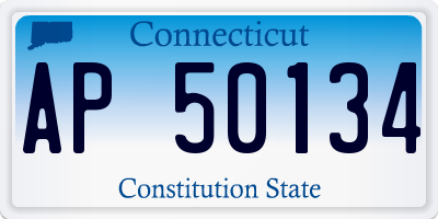 CT license plate AP50134