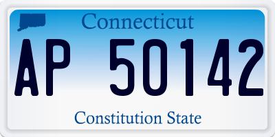 CT license plate AP50142