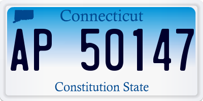 CT license plate AP50147
