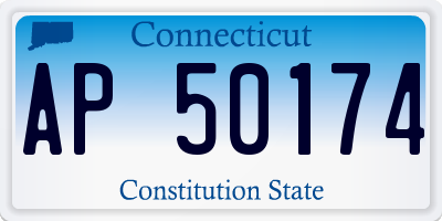CT license plate AP50174