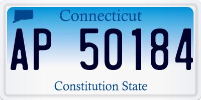 CT license plate AP50184