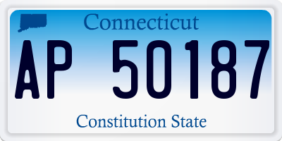 CT license plate AP50187