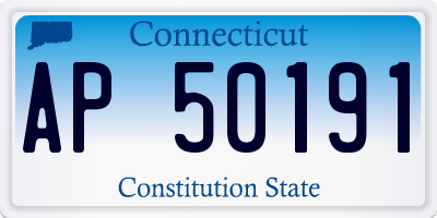 CT license plate AP50191