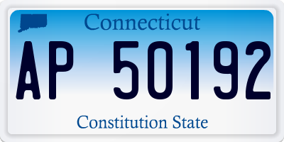 CT license plate AP50192