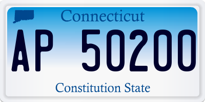 CT license plate AP50200