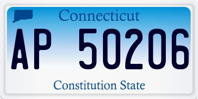CT license plate AP50206