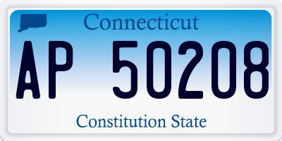 CT license plate AP50208