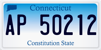 CT license plate AP50212