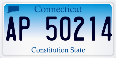 CT license plate AP50214
