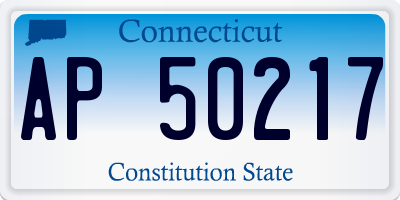 CT license plate AP50217