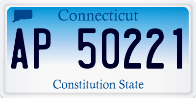 CT license plate AP50221