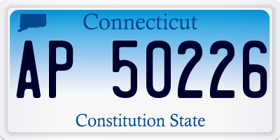 CT license plate AP50226