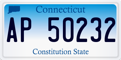 CT license plate AP50232