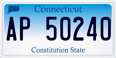 CT license plate AP50240
