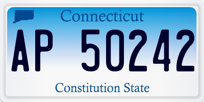 CT license plate AP50242