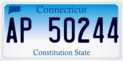 CT license plate AP50244