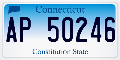 CT license plate AP50246