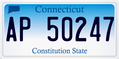 CT license plate AP50247