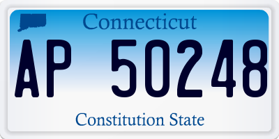 CT license plate AP50248