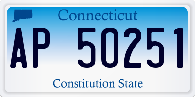 CT license plate AP50251
