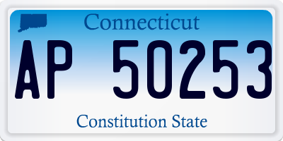 CT license plate AP50253