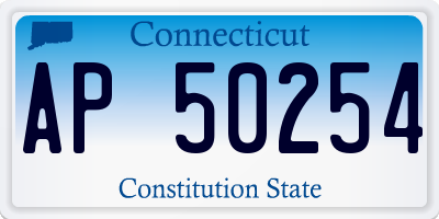 CT license plate AP50254