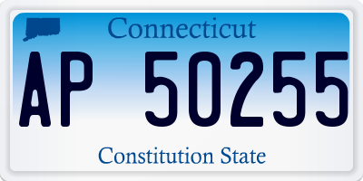 CT license plate AP50255