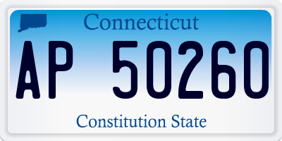 CT license plate AP50260