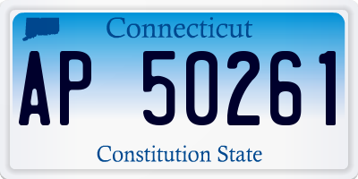 CT license plate AP50261